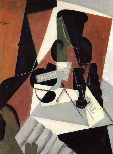 Strawberry Jam Oil Painting by Juan Gris