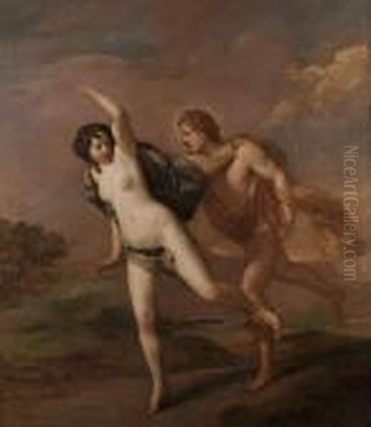 Apollo And Daphne Oil Painting by Thomas Willeboirts Bosschaert