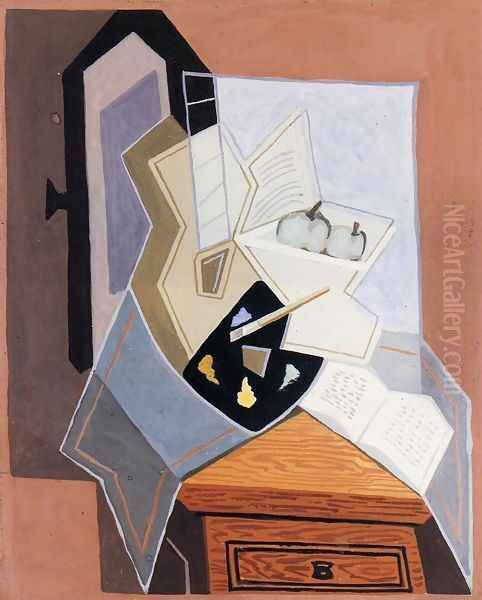 Still Life at the Open Windowq Oil Painting by Juan Gris