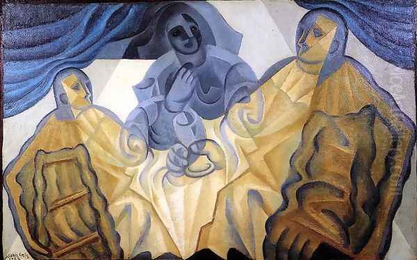 The Three Masks Oil Painting by Juan Gris