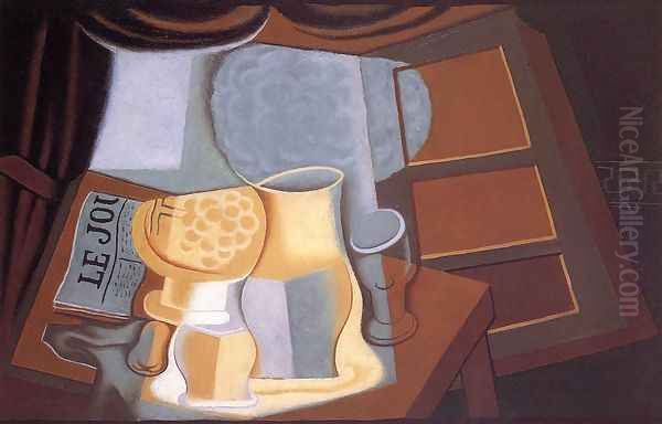 The Table in Front of the Window Oil Painting by Juan Gris