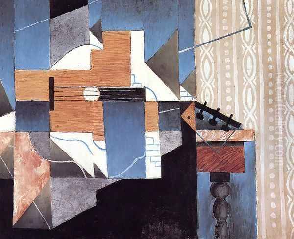 Guitar on the Table Oil Painting by Juan Gris