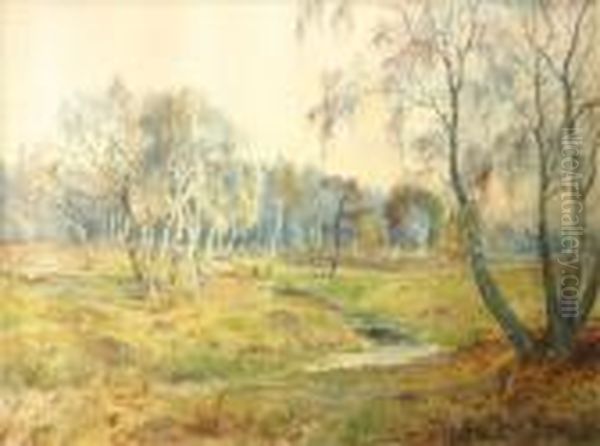 Woodedlandscape In Sussex by Arthur Reginald Willett