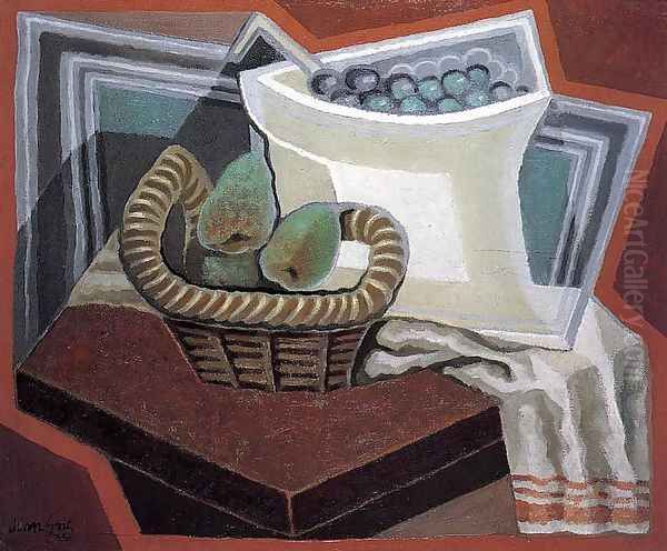 The Basket of Pears Oil Painting by Juan Gris