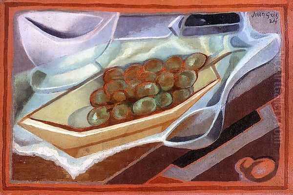 The Bunch of Grapes Oil Painting by Juan Gris