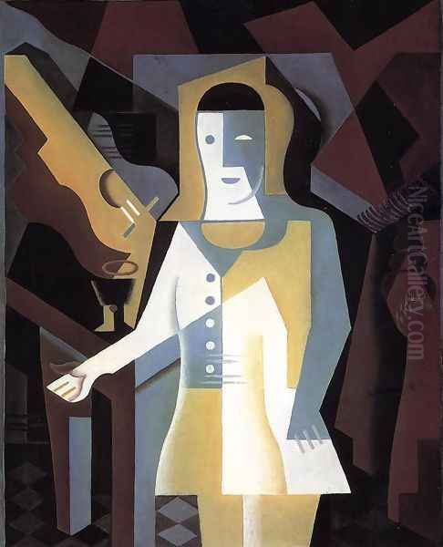 Pierrot Oil Painting by Juan Gris