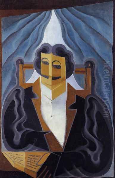 Portrait of a Man Oil Painting by Juan Gris