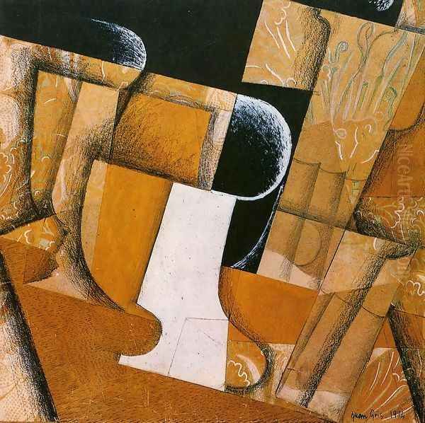 The Glass Oil Painting by Juan Gris