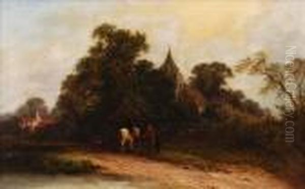 Morningat Otford, Kent Oil Painting by George Augustus Williams