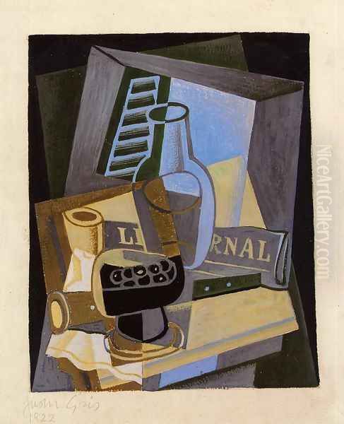 Still Life in Front of the Wiindow Oil Painting by Juan Gris