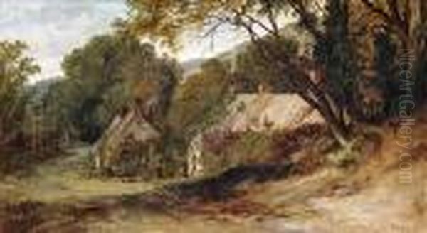 At Bonchurch, Isle Of Wight Oil Painting by George Augustus Williams