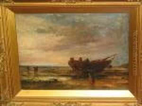 Beach At Egremont Oil Painting by Harry Williams