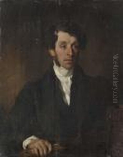 Portrait Of A Man Said To Be John Hill Hawkstone Oil Painting by Harry Williams