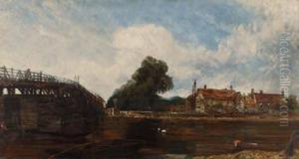 Hampton Court Bridge Oil Painting by Harry Williams