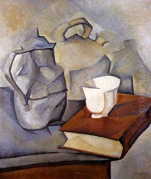 Still Life with Book 1913 Oil Painting by Juan Gris