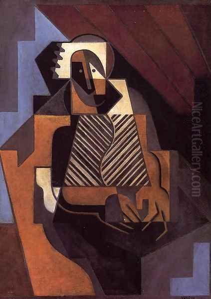 Seated Peasant Woman 1918 Oil Painting by Juan Gris