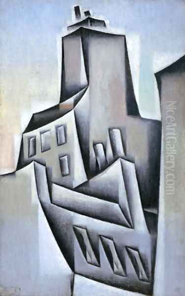 Houses in Paris Oil Painting by Juan Gris