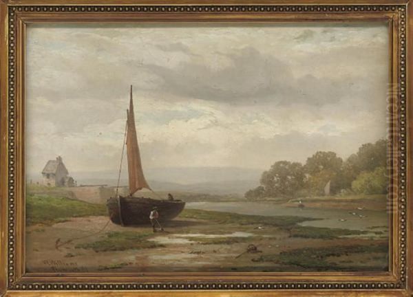 On The Exe At Topsham Oil Painting by William Williams