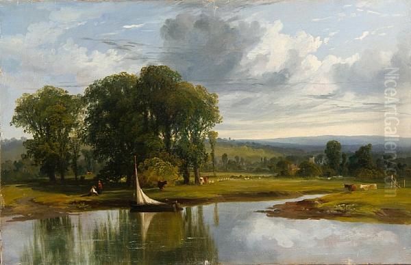 A View From Countess Wear Oil Painting by William Williams