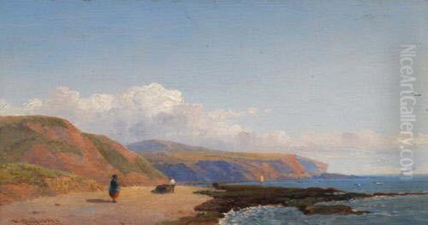 Exmouth Beach Oil Painting by William Williams