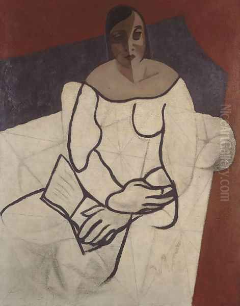 Femme à la lecture Oil Painting by Juan Gris