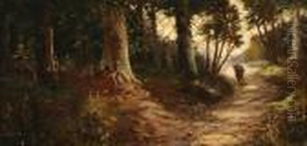 Through The Woods Oil Painting by John Williamson