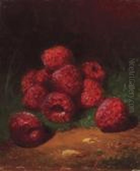 Still Life With Raspberries Oil Painting by John Williamson