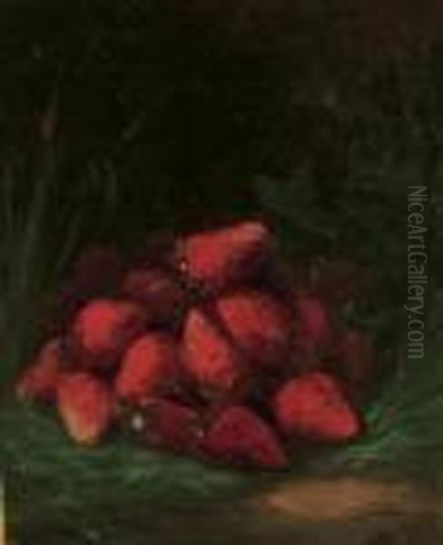 Still Life With Strawberries Oil Painting by John Williamson