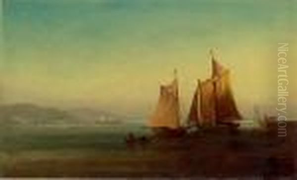 On The Tappan Zee, New York Oil Painting by John Williamson