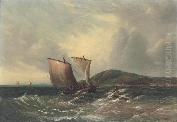 Towing The Salvage Back To Port Oil Painting by William Harry Williamson