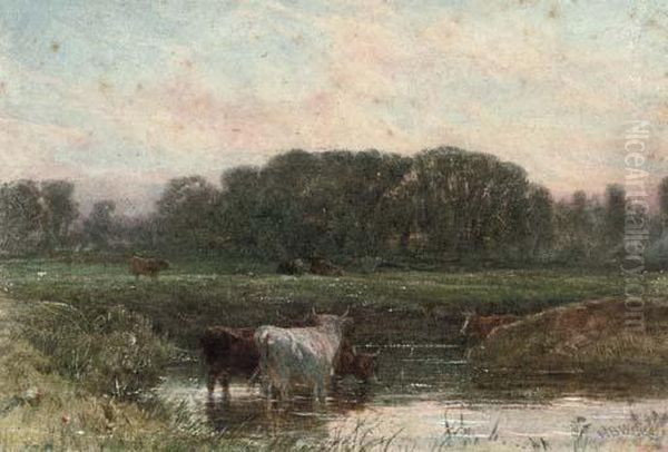 Cowdray Marsh, Midhurst Oil Painting by Henry Brittan Willis