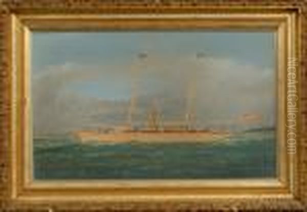 Portrait Of The American Steam Yacht Oil Painting by Thomas Willis