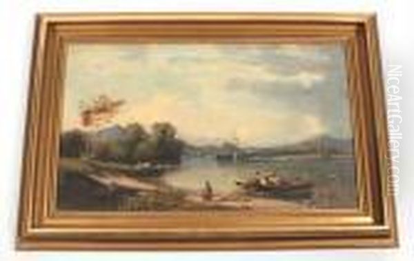 Walterskirchen Am Worthersee Mit Blick Auf Maria Worth Oil Painting by Josef Willroider