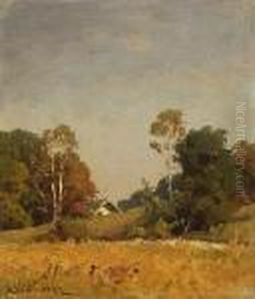 Sommerlandschaft Mit
 Bauernhaus. Oil Painting by Josef Willroider