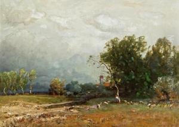 Aufziehendes Gewitter Oil Painting by Ludwig Willroider