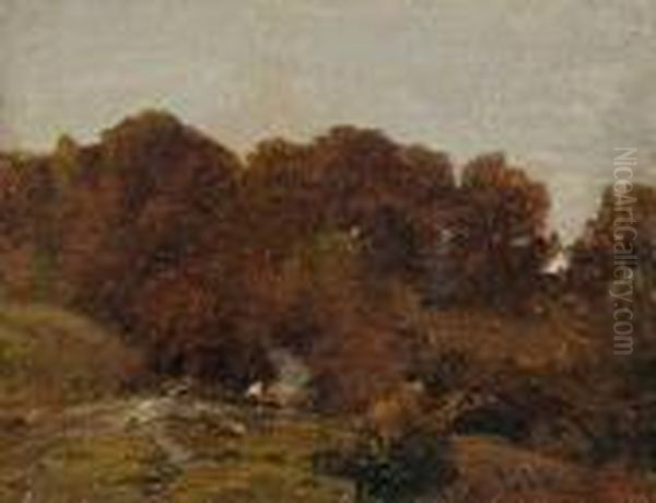 Herbstlandschaft Oil Painting by Ludwig Willroider