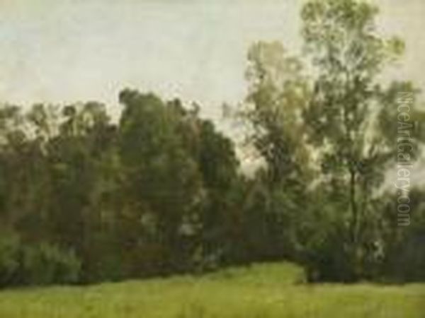 Baumlandschaft. Oil Painting by Ludwig Willroider