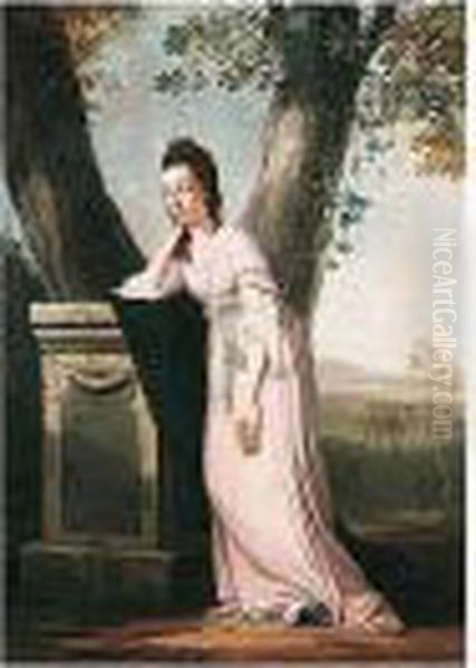 Portrait Of A Lady, Said To Be 
Thesesa Parker (1744-1775), Wife Of John Parker, Later Lord Boringdon Oil Painting by Benjamin Wilson