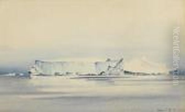 A Large Iceberg Oil Painting by Edward Adrian Wilson