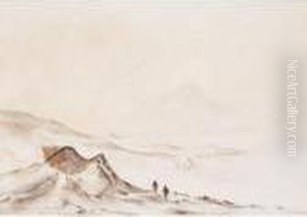 Mount Erebus From Hut Point Oil Painting by Edward Adrian Wilson