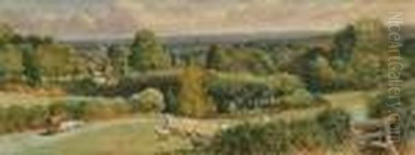 Hambledon Common Oil Painting by John James Wilson