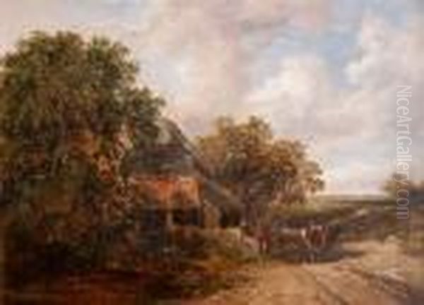 Godstone, Surrey Oil Painting by John James Wilson