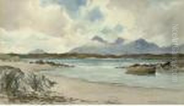 The Peaks Of Skye Oil Painting by Peter MacGregor Wilson