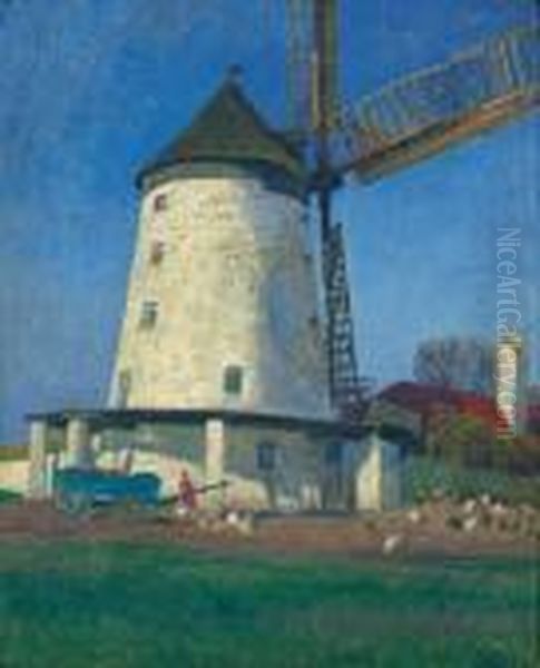 Mitglied Des Wiener Kunstlerhauses Und Hagenbundes) Altegetreidemuhle Oil Painting by Hans Wilt