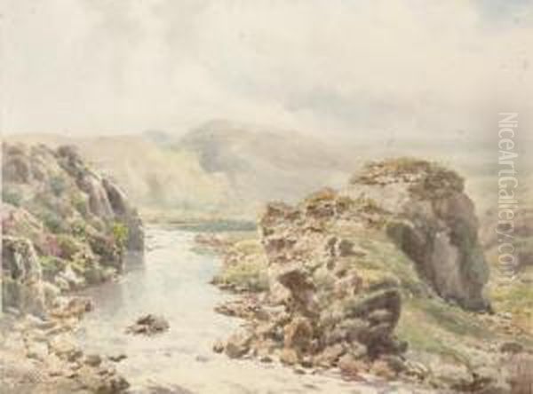 Thurso River, Caithness Oil Painting by Henry B. Wimbush