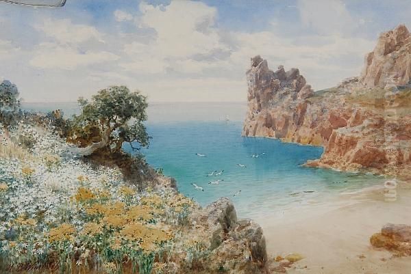 Coastal Scene Oil Painting by Henry B. Wimbush