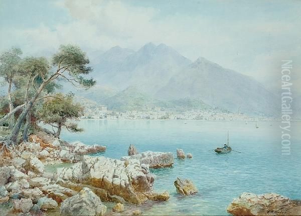 Lake Maggiore Oil Painting by Henry B. Wimbush