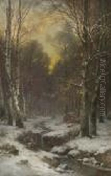 Winterwald. Oil Painting by Conrad Wimmer