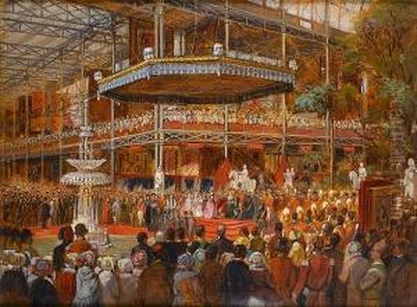 The Opening Of The Great Exhibition Oil Painting by James Digman Wingfield