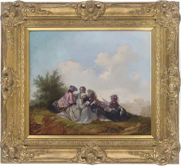 The Picnic Oil Painting by James Digman Wingfield